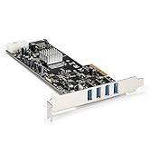 StarTech.com 4 Port USB 3.0 PCIe Card w/ 4 Dedicated 5Gbps Channels (USB 3.2 Gen 1) - UASP - SATA...