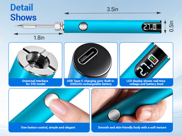 Portable Cordless Soldering Iron Pen