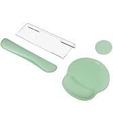 MOSISO Computer Keyboard Stand&amp;Wrist Rest Support for Keyboard and Mouse&amp;Coaster Set, Circle Curv...