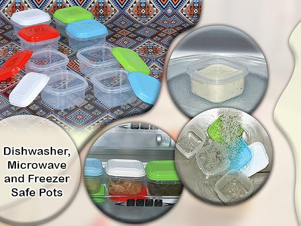 120ml,small,food,snack,pots,storage,containers,freezer,microwave,dishwasher plastic,tubs,airtight