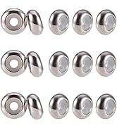PH PandaHall 35pcs 304 Stainless Steel Stopper Beads Spacer 10mm Rubber O Rings Insert Rubber Loc...