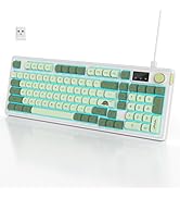 SbocKeeb 96% Wireless Keyboard with Number Pad and Knob,3-Modes Wired/Bluetooth 5.0/2.4G 98 Keys ...