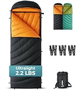 ATEPA 3-in-1 Hybrid Down Sleeping Bag for Adults, Lightweight 3 Season Wearable Backpacking Sleep...