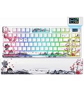 Womier SK80 PRO 75% Wireless Gaming Keyboard with Color Multimedia Display Mechanical Keyboard, T...