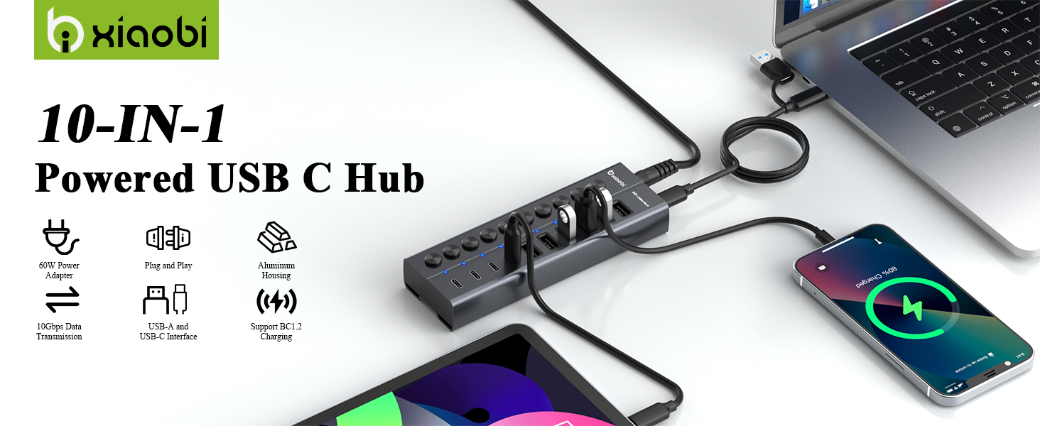 usb 3.2 hub usb c hub multiport adapter