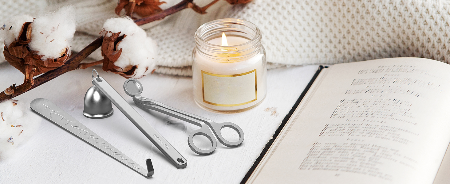 A snuff kit helps in managing the candle flame.