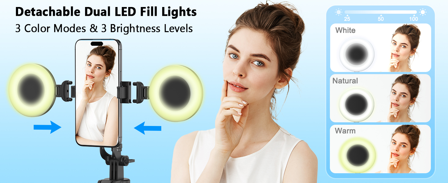 tripod for iphone with light