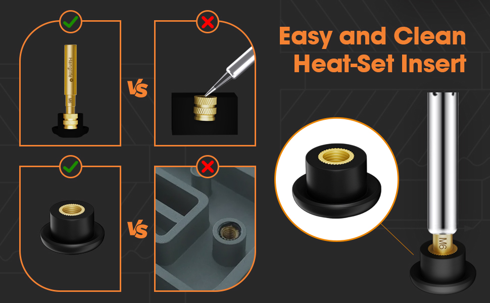 HANGLIFE Heat-Set Insert Tips