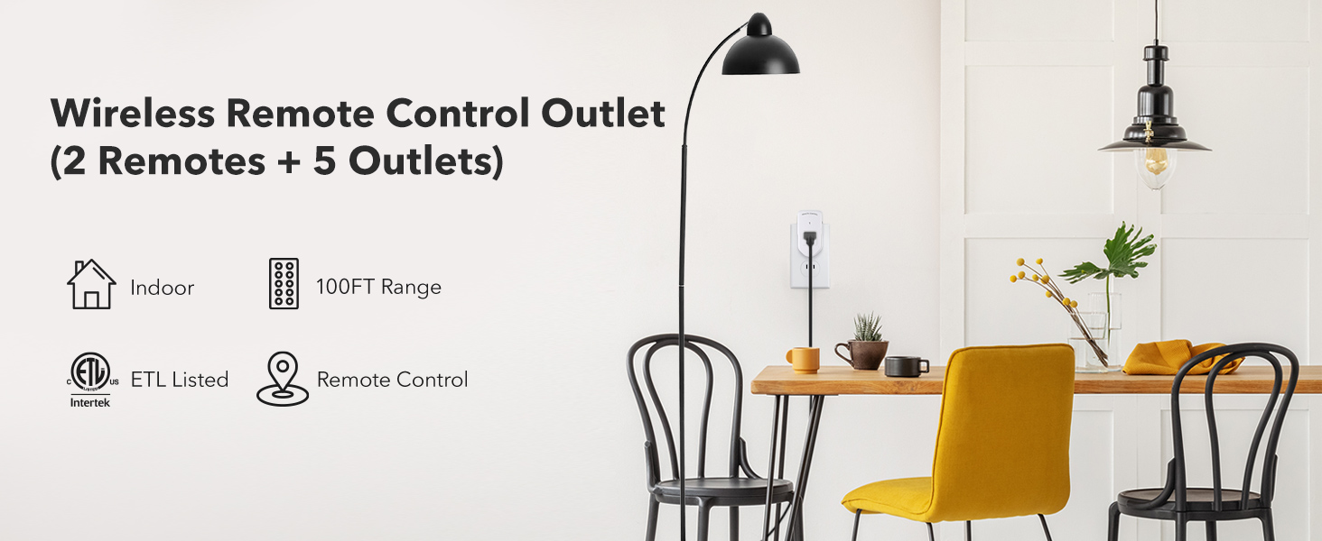 BN-LINK Wireless Remote Control Electrical Outlet Switch