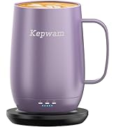 Kepwam Heated Coffee Mug T2-Plus, 20oz Leading Large Capacity Self Heating Coffee Mug, Up to 8 Hr...