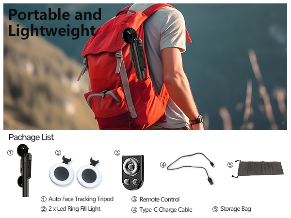 extendable auto face tracking tripod 360