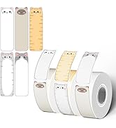 Phomemo D30 Label Maker Tape, Black on Cats Patterns Vertical Label Tape, Special Shapes Pre-Cut ...