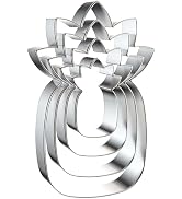 Pineapple Cookie Cutter Set - 5 inch, 4 inch, 3 inch, 2 inch - 4 Piece Fruit Cookie Cutters Shape...