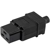 JSADZKJ IEC320 C19 AC Power Adapter 16A/250V IEC C19 Female 3 Pins Terminals Inline Adapter Power...