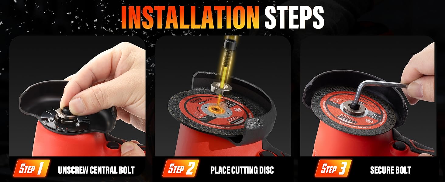 TEENO Cordless Angle Grinder