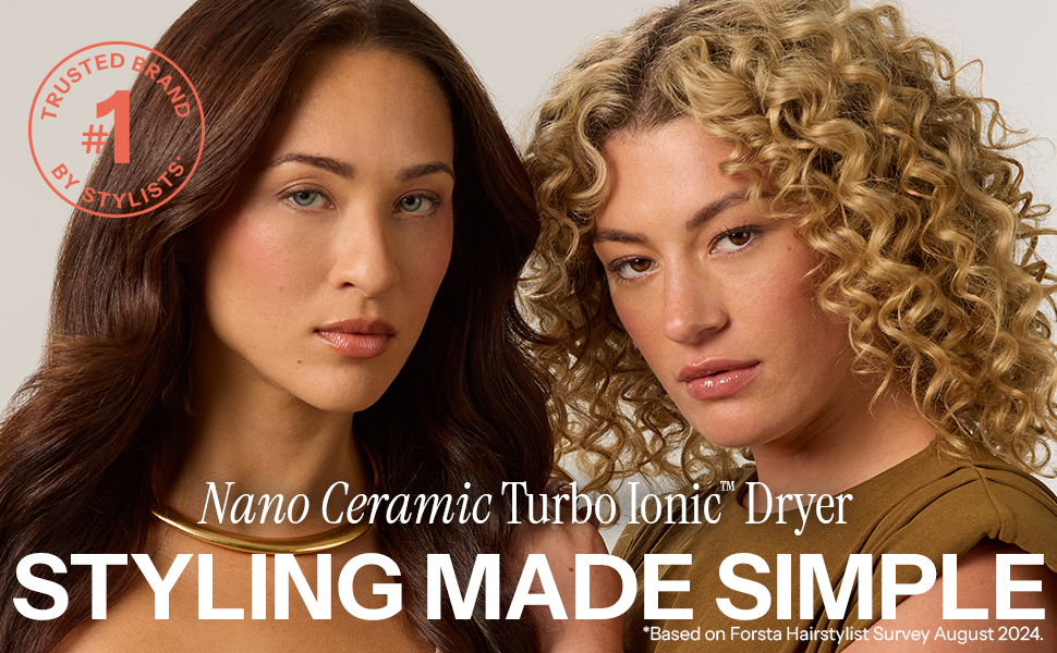 Nano ceramic turbo ionic hair dryer; styling made simple