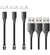 NetDot Magnetic Charging Cable, Gen10 Nylon Braided 2-in-1 Magnetic Phone Charger Compatible with...