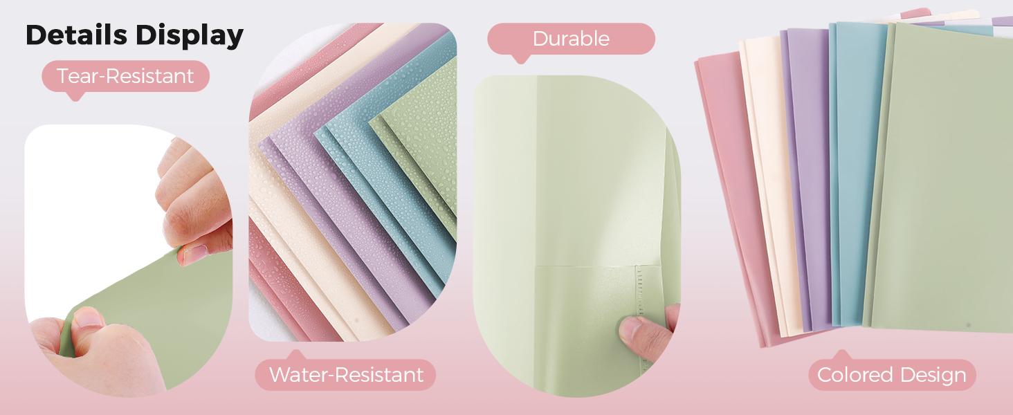 folders with pocket and prongs