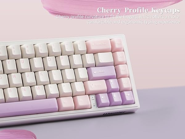Mechanica Keyboard Keycaps Pink, Jelly PBT Keycaps, Translucent Jade Keyboard Key caps