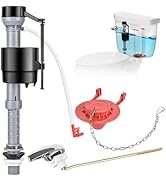 Houpeoro Universal Toilet Flusher Replacement Kit, Fill Valve, 2-Inch Flapper, Toilet Handle Leve...