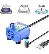 Cat Fountain Pump Replacement, Upgraded Cat Water Fountain Pump for Round and Cubic Cat Fountain,...