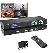 MT-VIKI 4K HDMI Matrix Switch 4x4 with 3.5mm Stereo Audio Extractor +Web GUI, Rack Mount Switcher...