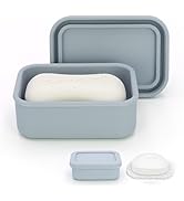 AIDIMMING Enhanced Leak-Proof Silicone Soap Case with Drainage Layer. Portable Travel Soap Contai...