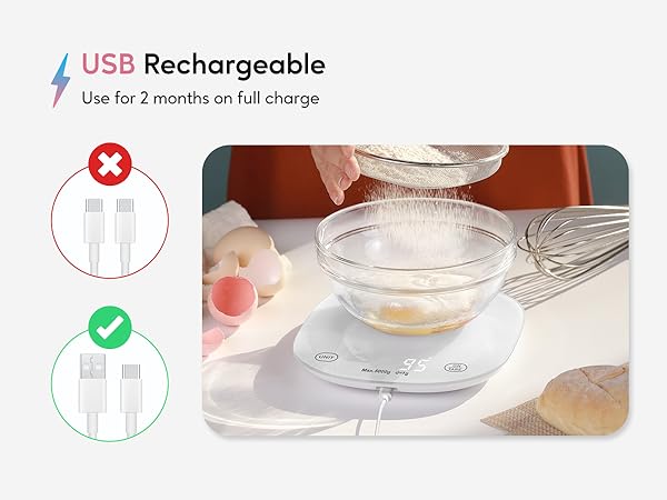 rechargeable food scale