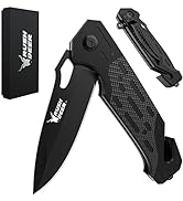 Rush Deer Pocket Knife, Folding Knife with Clip, Glass Breaker, Seatbelt Cutter. EDC Knife Utilit...