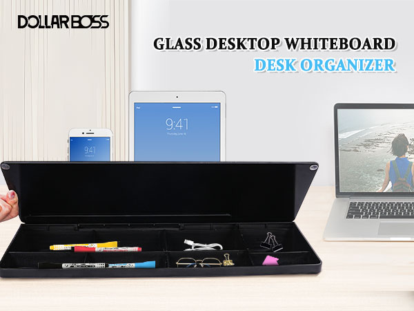 desk whiteboard with storage