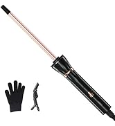 3/8 Inch Small Barrel Hair Curler, 9mm Thin Curling Wand with Adjustable Temperature, Fast Heatin...