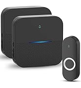 AIDA Lighted Wireless Doorbell, Home Waterproof Doorbell 1,000ft Range, 5 Volume Levels with 58 D...