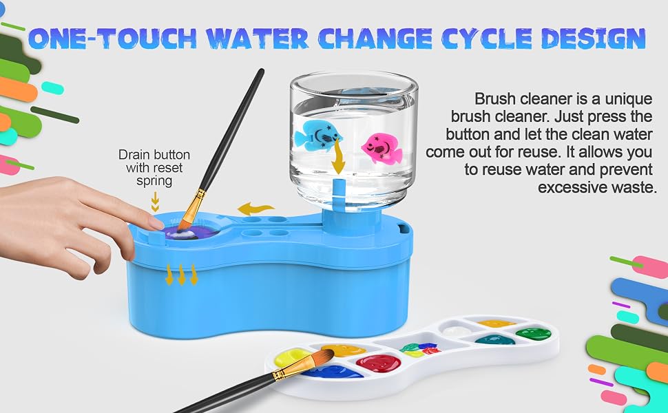 paint brush cleaner for kids paint brush cup watercolor brush cleaner paint water dispenser