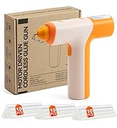 SHJADE Cordless Hot Glue Gun, 15S Heating Fast Hot Melt Gun, Smart-Power-off, Hot Glue Gun Kit wi...