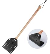 DEBETOOL Fly Swatter - Long Hand Wood Fly Swatters with Hanging Rope, Heavy Duty Fly swatter for ...