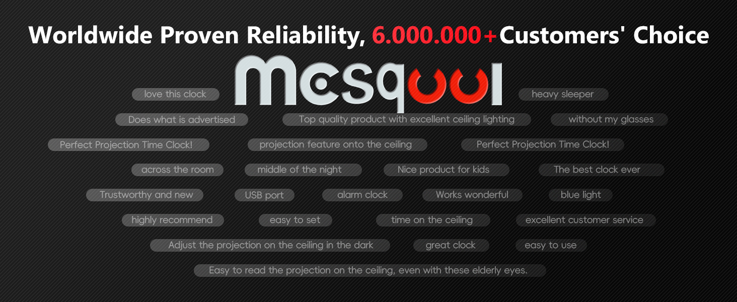 mesqool projection alarm clocks