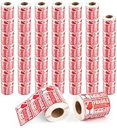 TK Thermal King, 50 Rolls 2" x 3.5" Fragile Stickers Strong Adhesive “Handle with Care Don’t Fall...