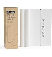 FungLam 2 Rolls US Letter Thermal Printer Paper 8.5