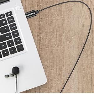 Lavalier Plugged Into Laptop