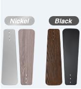 Passky Ceiling Fans with Lights, 52 inch Black Ceiling Fan with Light and Remote Control, Reversi...