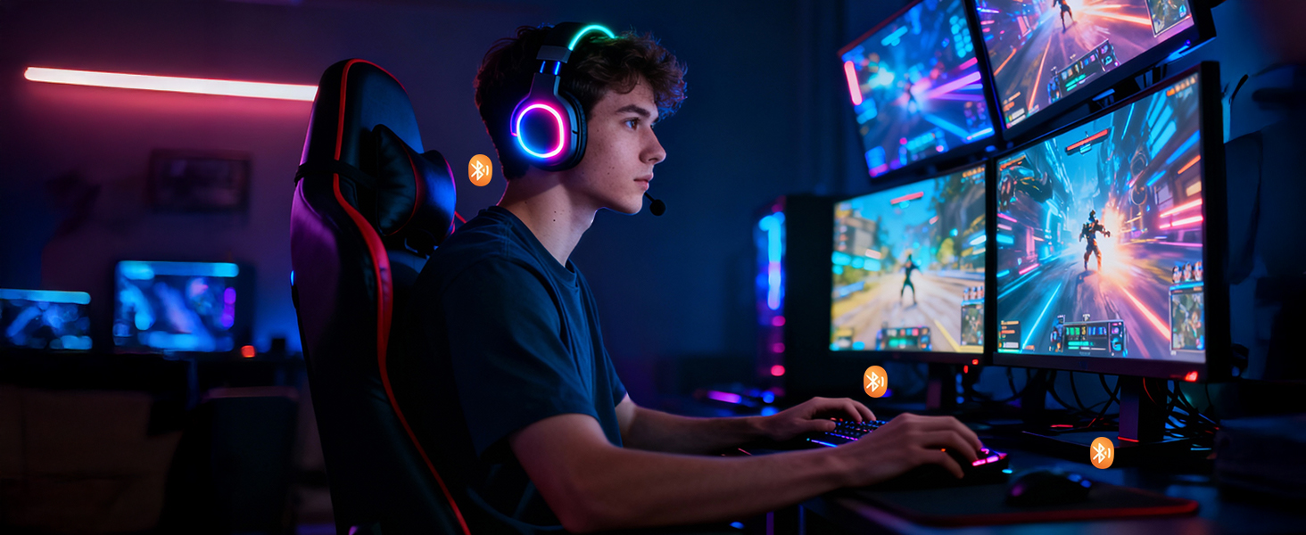 Plug&amp;amp;Play USB Bluetooth 6.0 Adapter for Desktop PC Pair BT Headphones/Speaker/Mouse/Keyboard/Printer