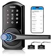TEEHO Smart Lock - Keypad Door Lock with Handle - 6-in-1 Fingerprint Door Lock for Front Door - B...