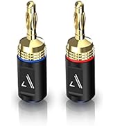 AUSTERE V Series Banana Adapters 2-Pair Pure Gold Shield to Prevent Copper Wire Oxidation, High-P...