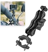 SUREWO 360° Motorcycle Bike Camera Holder Handlebar Mount Bracket 1/4 Metal Stand Compatible with...