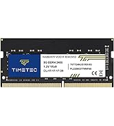 Timetec 8GB DDR4 2400MHz (DDR4-2400) PC4-19200 (PC4-2400T) Non-ECC Unbuffered 1.2V CL17 1Rx8 Sing...