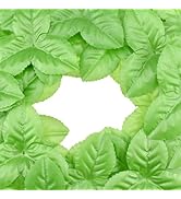 ZDRU 100Pcs Bulk Artificial Leaves, Silk Greenery Fake Rose Flower Leaves for DIY Wedding Bouquet...