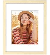 Vittanly 11x14 Picture Frame, Display Pictures 8x10 with Mat or 11x14 without Mat, Engineered Woo...