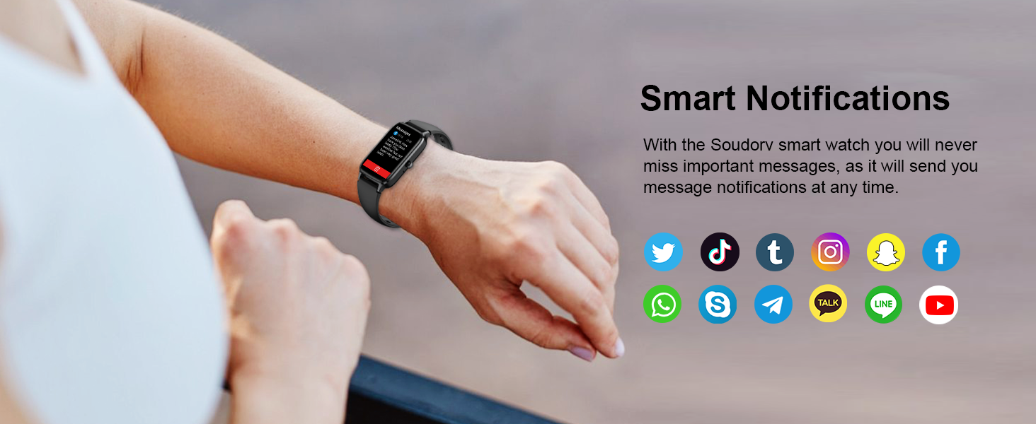 smart watch with the social media miss important message now