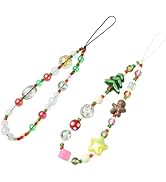 BEEFLYING Beaded Phone Wrist Strap, Glass Crystal Beads Phone Charm Strap Wristlet Cellphone Lany...