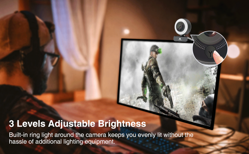 1080p webcam with microphone